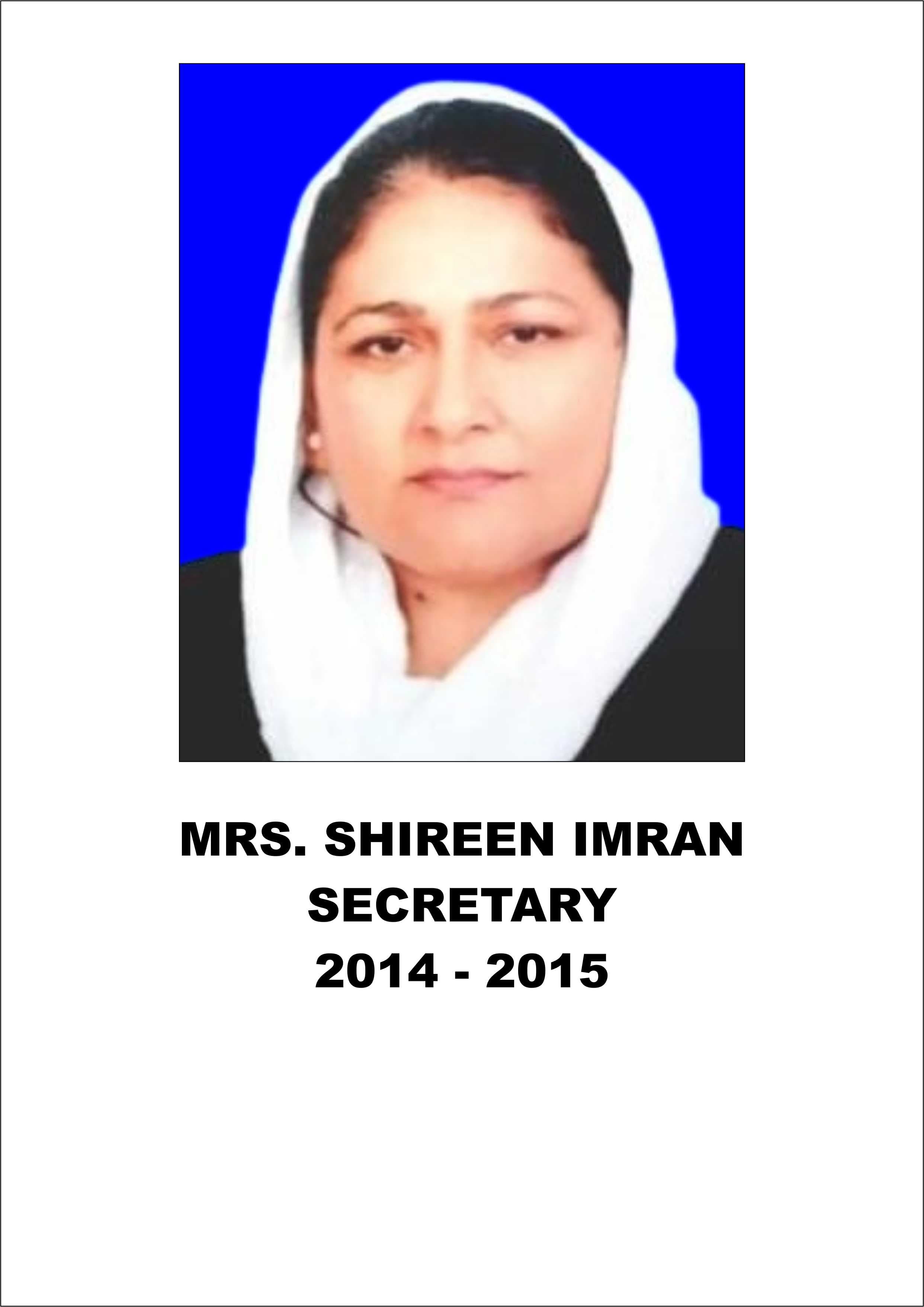 MRS. SHIREEN IMRAN